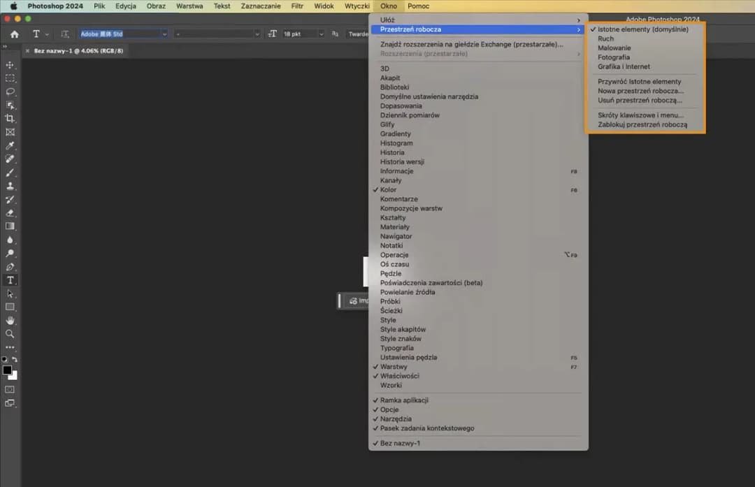 Jak włączyć pasek narzędzi w Photoshopie? Szybkie 3 sposoby